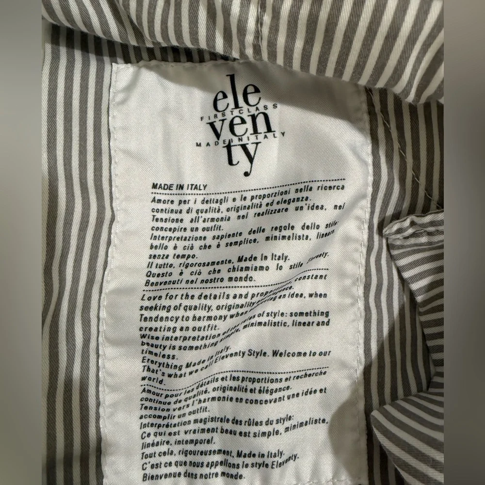 Eleventy White Pleated Chinos